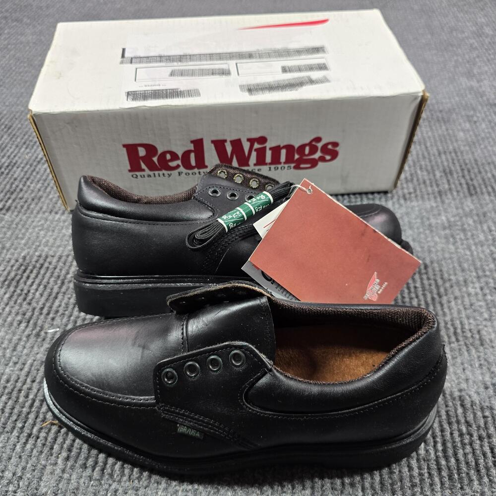 Red Wing Steel Toe Oxford Work Shoes Mens Size 7 D Black SuperSole Made USA NEW